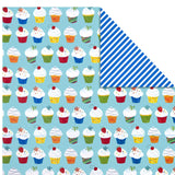 Hallmark Birthday Wrapping Paper Rolls - Balloons, Stars, Cupcakes, Blue Stripes, Solid Red Gift Wrap Paper (Set of 3 Reversible Rolls: 75 sq. ft. ttl.)