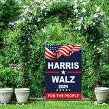 Double Sided Kamala Harris Waltz 2024 Garden Flag Kamala Harris 2024 for President Garden Flags 3Ply 12x18Inch Harris Waltz for the People Flag for Garden Yard Decor