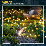 PATIOPIA Solar Garden Lights, 60 LED Firefly Garden Lights Solar Outdoor, Solar Lights for Outside Sway by Wind,Solar Lights Outdoor Waterproof for Christmas Yard Patio Pathway Decoration (6 Pack)