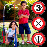 Franklin Sports Kids Batting Tee - MLB 2-in-1 Grow-with-Me - Adjustable Youth Hitting Tee - Perfect for Teeball and Baseball, Multi