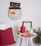 DII Christmas Advent Collection Decorative & Reusable Wooden Countdown Calendar, 16.5x12.75, Snowman Countdown