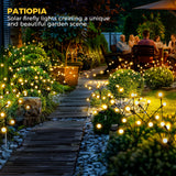 PATIOPIA Solar Garden Lights, 60 LED Firefly Garden Lights Solar Outdoor, Solar Lights for Outside Sway by Wind,Solar Lights Outdoor Waterproof for Christmas Yard Patio Pathway Decoration (6 Pack)