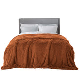 Bedsure Soft Burnt Orange King Size Blanket for Bed, Fluffy Fuzzy Large King Blanket for Winter, Cozy Plush Sherpa Fleece Faux Fur Blanket, Thick Warm Christmas Blanket Gifts for Women, Men, 108x90