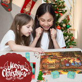 Puzzle Advent Calendar 2024, Santa's Workshop 1008 Pieces Jigsaw Puzzles, 24 Days Countdown Calendars for Kids, Home Decoration Christmas Advent Calendars Game Puzzles for adults