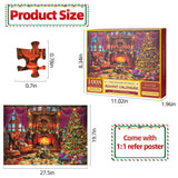 Advent Calendar 2024 Christmas Jigsaw Puzzle-Dxles 1008 Pieces Puzzles, 24 Boxes Puzzles for Adults and Kids, Home Decoration, Christmas Puzzles Gift