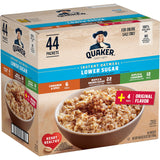 Quaker Instant Oatmeal Lower Sugar, 4 Flavor Variety Pack 44 Count (Pack of 1)