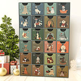 Christmas Dog Advent Calendar 2023, Reusable Dog Advent Calendar with 24 Drawers, Countdown to Christmas Empty Refillable Advent Calendar to Fill 2023