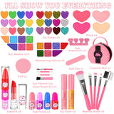 Kids Makeup Kit for Girl, 66 Pcs Washable Makeup Set for Little Girls, Real Cosmetic Set Pretend Play Makeup Toy Beauty Set Christmas & Birthday Gift Age 3 4 5 6 7 8 9+ Year Old Kids Toddler Toys