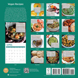 2024 Vegan Recipes Monthly Wall Calendar by Bright Day, Calendars For a Cause, 12 x 12 Inch, Plastic Free Packaging, Health and Wellness Gift Cooking Foodie Spices