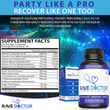 Rave Doctor 5 HTP Supplement - Essential Rave Vitamins for Festival Goers, Rave Accessories, Festival Essentials, Festival Gear, Rave Essentials, 5htp Supplement