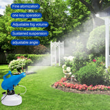 Hiboom 4.5l (1.2 Gallon) Kill Mosquitoes Electric ULV Portable Fogger Sprayer Machine Atomizer Mist Cold Fogger Outdoor Disinfectant Fogger Spraying Distance 33 ft for Home Hotel School Yard(Blue)