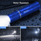 Flashlight Rechargeable,2000L High Lumens Flashlight,Super Bright Small LED Flash Light-Zoomable,Adjustable Brightness,Long Lasting for Camping,Outdoors,Christmas Gifts Men&Women-Blue