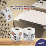 Gagster Donald Trump Toilet Paper Roll - 3 Ply Funny Novelty Gag, 200 Sheets Per Roll, Prank Gift for Adults, Presidential Pack (2 rolls with trump images, 1 roll with trumps funniest tweets) 3-pack