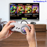 2 Pack PC USB SNES Retro Super Controller Gamepad Joystick, USB PC Super Classic Controller Joypad for Windows PC iOS MAC Linux Raspberry Pi Retropie Openemu Emulator (Plug & Play)