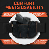 VNSH Belly Band Holster - Concealed Carry Gun Holster with Double Mag Pouch for Men & Women