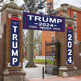 Ouraqto Trump 2024 Flag Yard Signs Trump Banner Trump Merchandise Take America Back Garden Flag Donald Trump MAGA for Outside Outdoor Decorative