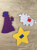 Felt Nativity Scene Characters for Christmas Advent Calendar for Kids, Countdown to Christmas Calendar Pieces (Velcro Characters)