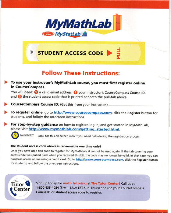 MyMathLab/MyStatLab: Student Version