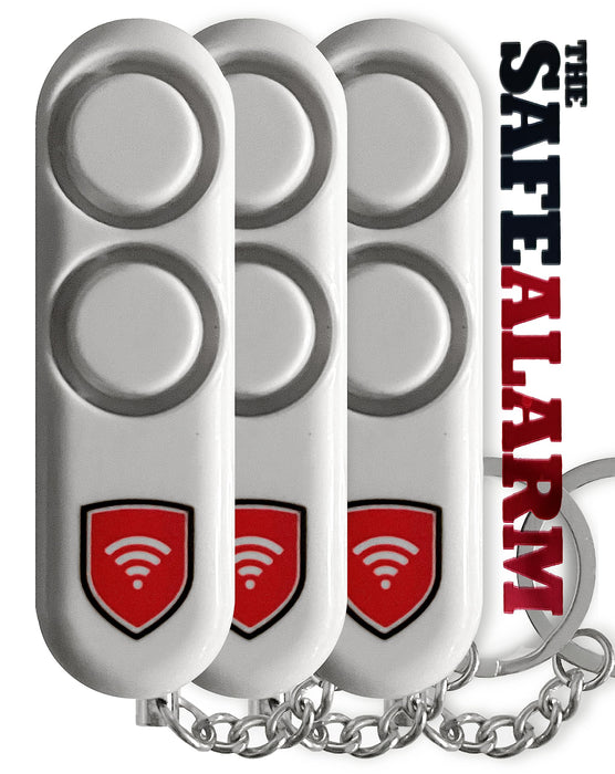 (3-Pack) The SafeAlarm Personal Self-Defense Safety Alarm Keychain |Loud 120DB Dual Alarm Siren Heard up to 600 ft/185 Meters Away | Emergency Safety Alarm for Women, Men, Children, Elderly