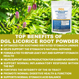 DGL Licorice Supplement: Stomach Relief, Leaky Gut Repair, DGL Powder for Digestive Restoration, Acid Relief - DGL Licorice Root Extract Powder, 140 serv.