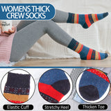 EBMORE Womens Super Thick Christmas Wool Crew Winter Socks 5-Pack Mixed Colors 24cm-28cm(CN);38-46(EU);6.5-10.5(US);5.5-9.5(UK)