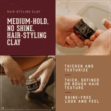 18.21 Man Made Hair Styling Product, 2oz. Original Sweet Tobacco Scent in Clay with Matte Finish