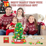 Advent Calendar 2024 Building Blocks Kit - Christmas Tree, 572 Pieces 24 Days Surprise Christmas Countdown Toys Building Set, with LED Light Building Toys Desk Decor Christmas Gifts for Kids Adult