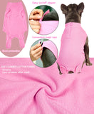 Wabdhaly Dog Surgery Recovery Suit,Small Suit for Female Spay Male Neuter Dogs Puppy Surgical Recovery,Blank Pink Body Suit S