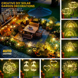 GIGALUMI Garden Outdoor Decor Lights, Christmas 6 Pack Solar Garden Lights for Yard Outside Fairy Garden Lights Decorative, Solar Lights for Balcony Patio Garden Decor Yard Pathway Flowerbed Planter