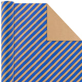 Hallmark All Occasion Reversible Wrapping Paper - Gold & Kraft Stripes, Triangles, Chevron, Polka Dots