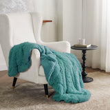 Bedsure Soft Green Throw Blanket for Couch, Fluffy Fuzzy Blankets & Throws for Bed, Sofa, Cozy Plush Sherpa Fleece Faux Fur Blanket, Thick Warm Christmas Blanket Gifts for Women, Men, 50x60