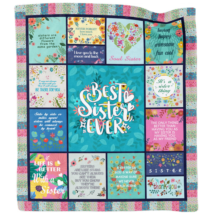 Akoigun Sister Gifts Blanket for Birthday, Mother's Day, Christmas - Big Sister Gift Ideas from Sisters Throw Blanket 60"X50"