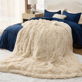 Bedsure Soft Beige King Size Blanket for Bed, Fluffy Fuzzy Large King Blanket for Winter, Cozy Plush Sherpa Fleece Faux Fur Blanket, Thick Warm Christmas Blanket Gifts for Women, Men, 108x90