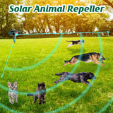 Kittmip Ultrasonic Animal Repellent Outdoor Solar Powered Pest Repeller Motion Activated Cat Dog Deterrent Waterproof Motion Sensor for Squirrels Raccoon Rabbit Fox, Garden Yard Farm(Green, 2 Pieces)