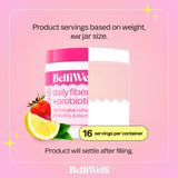 Belli Welli Daily Fiber Supplement Powder with Collagen, Probiotics & Electrolytes | Supports Digestive Health, Gut Balance & Debloating | Strawberry Lemonade | 16 Servings