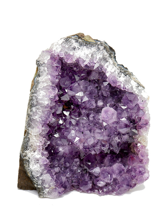 SAMSARI 3 to 4 Lb Amethyst Crystal Geode From Uruguay – 4.5" to 7.5" Height, Natural Large Amethyst Cluster Rock – Crystals And Healing Stones