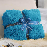 Bedsure Soft Bright Blue Throw Blanket for Couch, Fluffy Fuzzy Blankets & Throws for Bed, Sofa, Cozy Plush Sherpa Fleece Faux Fur Blanket, Thick Warm Christmas Blanket Gifts for Women, Men, 50x60