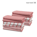 Kitchen Towels Set - Pack of 12 100% Cotton Dish Towels for Drying Dishes, 18”x 28”, Kitchen Hand Towels, Absorbent Tea Towels, Premium Dish Towels for Kitchen, Quick Drying - Christmas Red