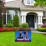 Factory Crafts Made In USA, Not China | Trump 2024 Yard Sign | Take America Back | Iconic Photo | Outdoor Decoration 16" x 12" Double Sided Print with H-Stake