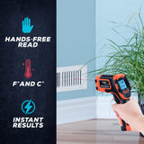 KIZEN Infrared Thermometer Gun (LaserPro LP300) - Handheld Heat Temperature Gun for Cooking, Pizza Oven, Grill & Engine - Laser Surface Temp Reader -58F to 1112F - NOT for Humans, digital