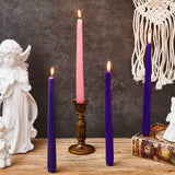 20 Pcs Advent Candles 10 Inch Unscented Christmas Advent Candle Set 15 Purple and 5 Pink Taper Candles Candlestick for Church Holiday Decoration Seasonal Celebrations party