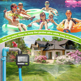 MUSCCCM Sprinkler Timer, Water Timers for Hoses Programmable,Irrigation Timer Outdoor with 3-Time Modes/Rain Sensor/Manual Watering, Ipx5 Waterproof,1 Outlet