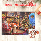 Advent Calendar 2024 Jigsaw Puzzles for Adult Kids, 24 Days Christmas Countdown Calendar, 1008 Pieces Jigsaw Puzzle Family Christmas Game, Christmas Gift Idea for Kids Teens Adult