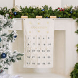 Weddingstar Customizable Reusable Fabric Christmas Advent Calendar - Falling Snowflakes