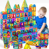 TEMI Magnetic Tiles,Building Blocks, Magnets Building Set, STEM & Learning & Education Toys Christmas Toy Gift for Ages 3 4 5 6 7 8+ Year Old Toddler Kids Boys and Girls (Magnetic Tiles-80pcs)