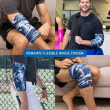 FreezeSleeve Ice & Heat Therapy Sleeve- Reusable, Flexible Gel Hot/Cold Pack, 360 Coverage for Knee, Elbow, Ankle, Wrist- Blue Camo, 2X-Large