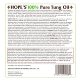 HOPE'S 100% Pure Tung Oil, Food Safe, Premium Waterproof Natural Wood Finish and Sealer for Indoor and Outdoor Projects,128 Fl Oz, 1 Pack