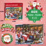 Christmas Puzzle Advent Calendar 2024, Christmas Jigsaw Puzzles for Kids and Adults- Dog's Christmas Advent Calendar Puzzle 24 Boxes 1008 Pieces Puzzles Countdown to Christmas Decorations Gifts