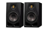 ADAM Audio A7V Powered Two-Way Studio Monitor (2-Pack) Bundle with Microphone Cable (2-Pack), Cable (2-Pack) and Monitor Isolation Pads (2-Pack) (7 Items)