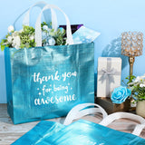 Abbylike 24 Pcs Thank You Gift Bags Inspirational Thank You for Being Awesome Bag with Handle for Women Employee Volunteer(Blue)